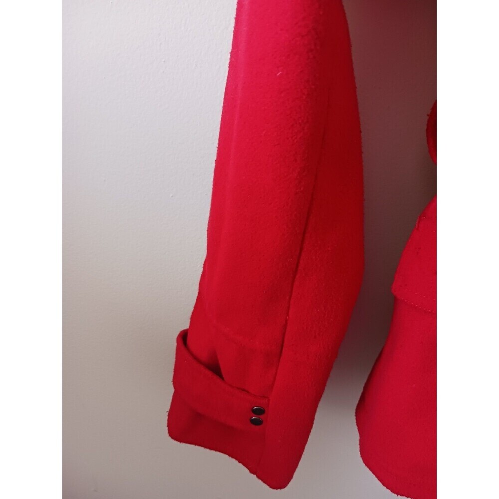 Maralyn & Me Pea Coat Jacket Double Breasted Hooded Red Size M - Picture 6 of 9